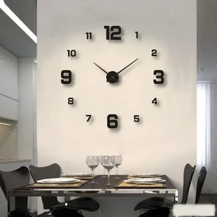 Creative Frameless DIY Wall Clock Wall Decal Home Silent Clock Living Room Office Wall Decoration - Image 1