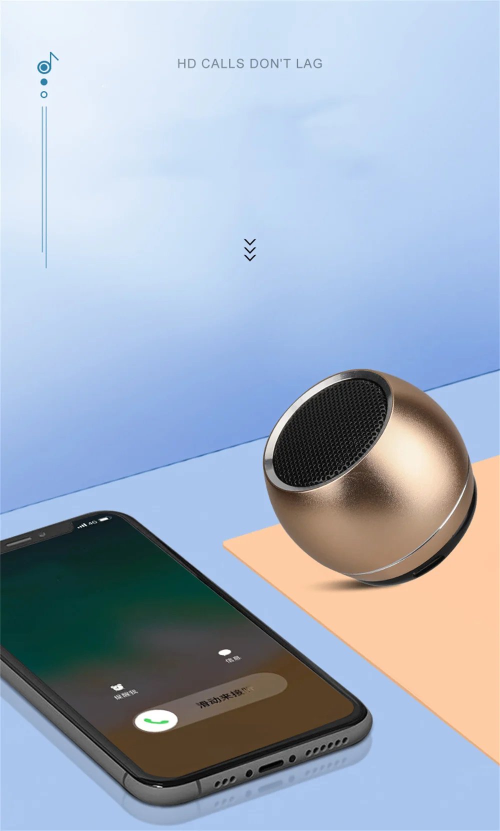 U3 TWS Interconnect Portable Mini Wireless Stereo Speaker Bluetooth Gun Metal Heavy Subwoofer Outdoor Speaker