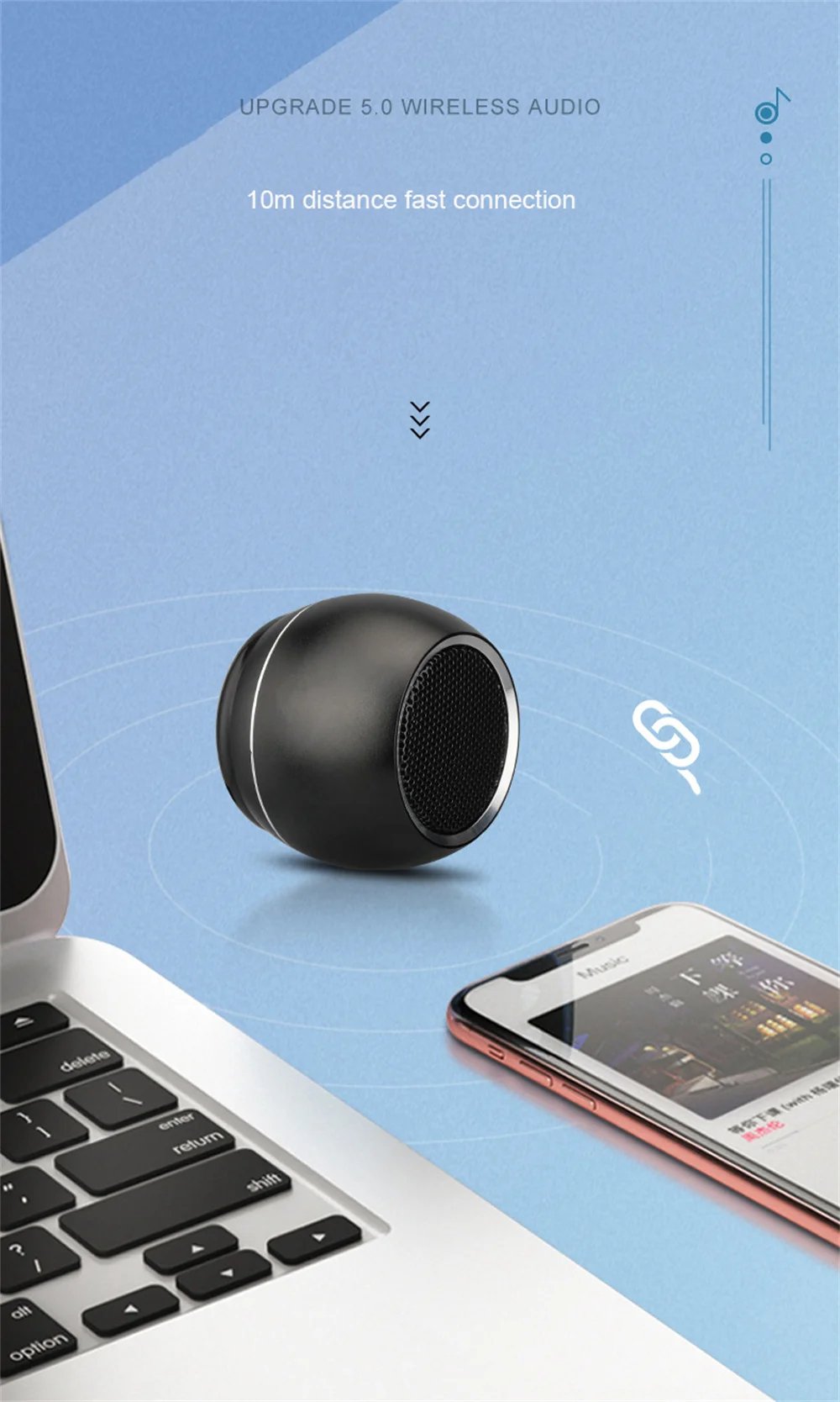 U3 TWS Interconnect Portable Mini Wireless Stereo Speaker Bluetooth Gun Metal Heavy Subwoofer Outdoor Speaker