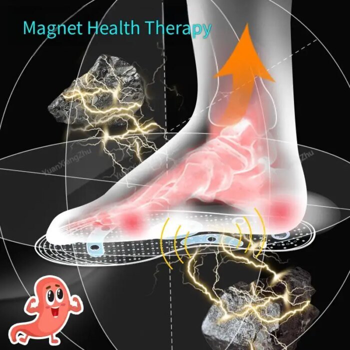 Acupressure on Foot Shoes Insole Magnet Massage Silicone Insoles for Medical Men increase time Women lose weight Shoe Sole - Image 2