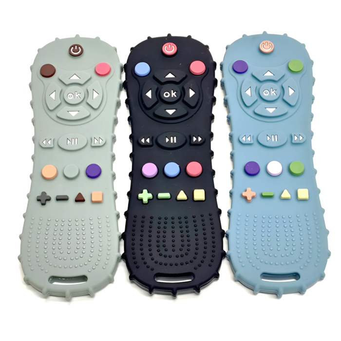 Baby Remote Control Teether Silicone Baby Anti-Eating Gloves Pacifier Bracelet Teething Stick Biting Toys - Image 1