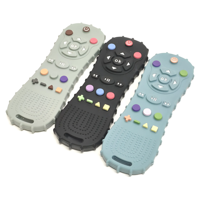 Baby Remote Control Teether Silicone Baby Anti-Eating Gloves Pacifier Bracelet Teething Stick Biting Toys - Image 3