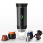 3 in 1 Electric Travel Espresso Machine Heating Water Portable Coffee Maker Compatible with Ground Coffee Small Large Capsules