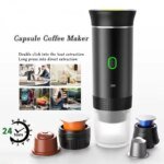 3 in 1 Electric Travel Espresso Machine Heating Water Portable Coffee Maker Compatible with Ground Coffee Small Large Capsules - Image 2