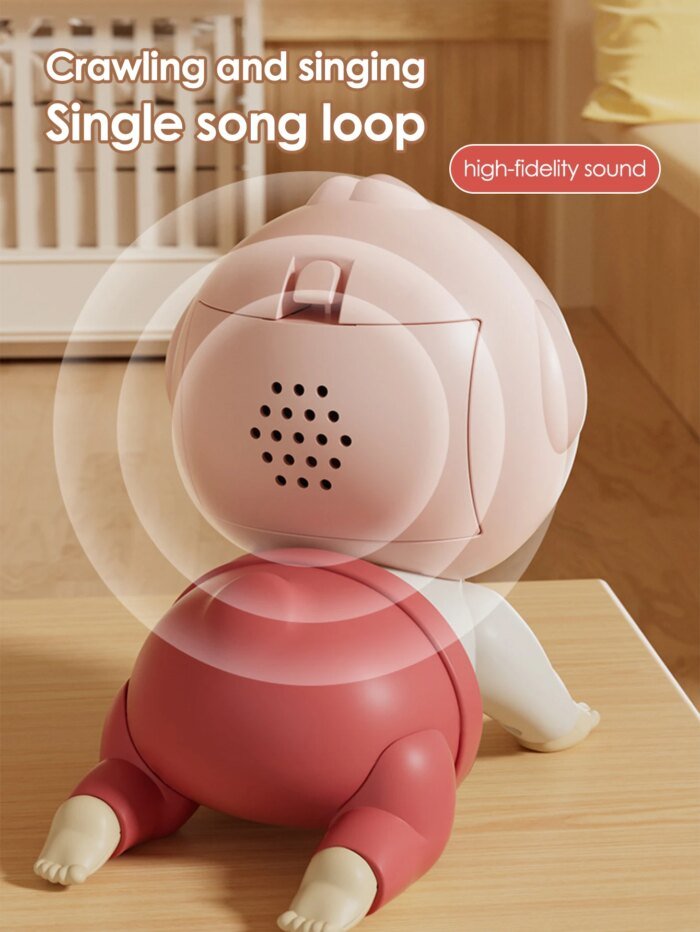 crawling doll baby toy with music, aged 0-1, learning crawling guidance and head up training - Image 5