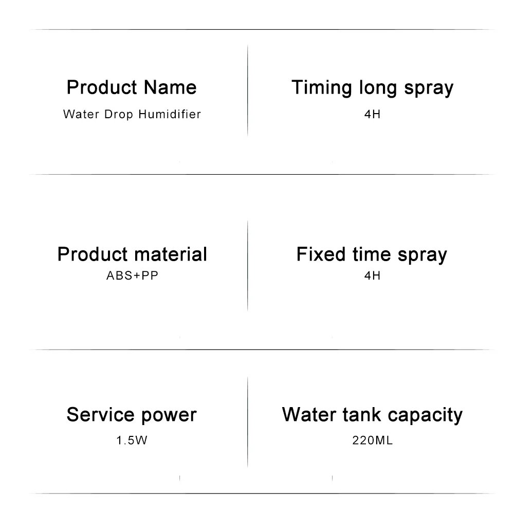 Mini Portable Water Drop Air Humidifier USB Desktop Indoor Household Mute Air Atomization Humidifier