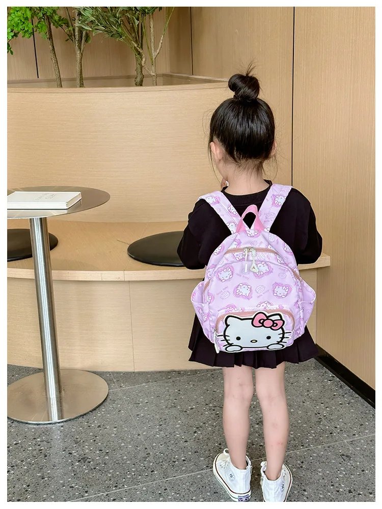 Anime Cartoon Kuromi Melody Cinnamoroll Backpack Boys Girls Cartoon Hello Kitty Kawaii Canvas Fashion Children's Schoolbag Anime Cartoon Kuromi Melody Cinnamoroll Backpack Boys Girls Cartoon Hello Kitty Kawaii Canvas Fashion Children's Schoolbag