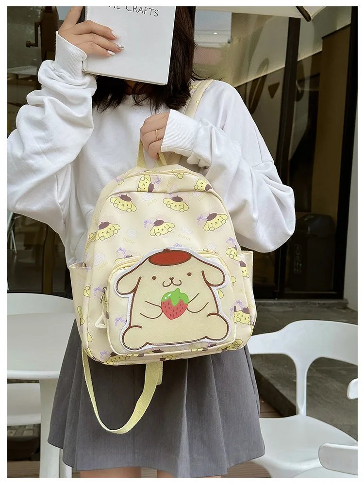 Anime Cartoon Kuromi Melody Cinnamoroll Backpack Boys Girls Cartoon Hello Kitty Kawaii Canvas Fashion Children's Schoolbag Anime Cartoon Kuromi Melody Cinnamoroll Backpack Boys Girls Cartoon Hello Kitty Kawaii Canvas Fashion Children's Schoolbag