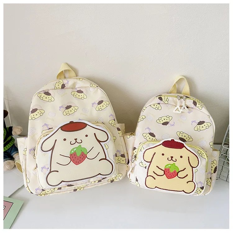 Anime Cartoon Kuromi Melody Cinnamoroll Backpack Boys Girls Cartoon Hello Kitty Kawaii Canvas Fashion Children's Schoolbag Anime Cartoon Kuromi Melody Cinnamoroll Backpack Boys Girls Cartoon Hello Kitty Kawaii Canvas Fashion Children's Schoolbag