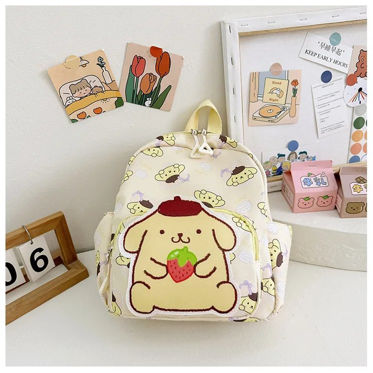 Anime Cartoon Kuromi Melody Cinnamoroll Backpack Boys Girls Cartoon Hello Kitty Kawaii Canvas Fashion Children's Schoolbag Anime Cartoon Kuromi Melody Cinnamoroll Backpack Boys Girls Cartoon Hello Kitty Kawaii Canvas Fashion Children's Schoolbag