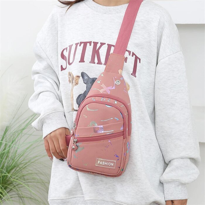 Chest Bag Crossbody Small Sling Backpack Sling Bag for Women, Chest Bag Daypack Crossbody for Travel Sport Crossbody Backpack - Image 3