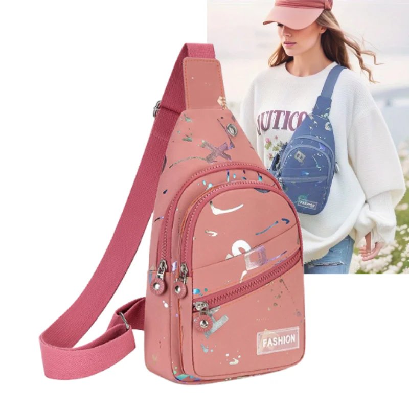Chest Bag Crossbody Small Sling Backpack Sling Bag for Women, Chest Bag Daypack Crossbody for Travel Sport Crossbody Backpack