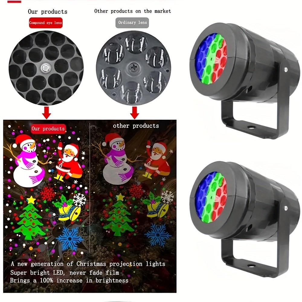 1pc Snowflake Christmas Laser Projector Light,16 patterns Waterproof Rotating Christmas LED Stage Lights Christmas Decoration 1pc Snowflake Christmas Laser Projector Light,16 patterns Waterproof Rotating Christmas LED Stage Lights Christmas Decoration