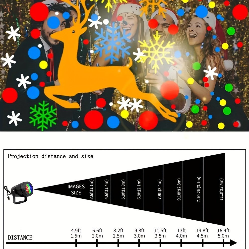 1pc Snowflake Christmas Laser Projector Light,16 patterns Waterproof Rotating Christmas LED Stage Lights Christmas Decoration 1pc Snowflake Christmas Laser Projector Light,16 patterns Waterproof Rotating Christmas LED Stage Lights Christmas Decoration