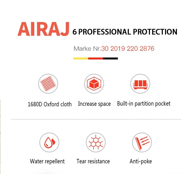 AIRAJ Multifunctional Tool Bags 1680D Oxford Cloth Electrician Bags Waterproof and Wear-Resistant High Capacity Storage Bags