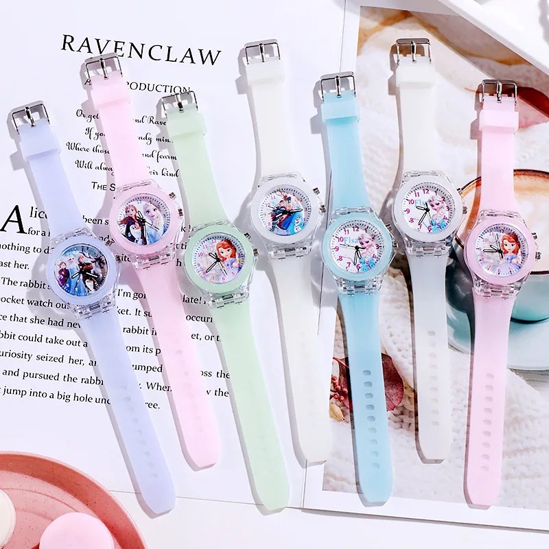 Disney Kids Watches for Girls Silicone Strap Princess Elsa Frozen 2 Sophia Flash Light Children Watch Women Clock reloj infantil Disney Kids Watches for Girls Silicone Strap Princess Elsa Frozen 2 Sophia Flash Light Children Watch Women Clock reloj infantil