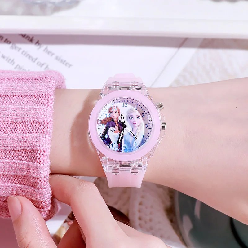 Disney Kids Watches for Girls Silicone Strap Princess Elsa Frozen 2 Sophia Flash Light Children Watch Women Clock reloj infantil Disney Kids Watches for Girls Silicone Strap Princess Elsa Frozen 2 Sophia Flash Light Children Watch Women Clock reloj infantil