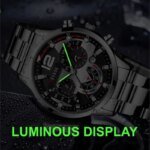 2pcs Luxury Mens Silver Quartz Watch With Stainless Steel Bracelet Men Fashion Business Casual Watch Luminous Clock - Image 3
