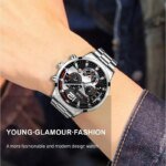2pcs Luxury Mens Silver Quartz Watch With Stainless Steel Bracelet Men Fashion Business Casual Watch Luminous Clock - Image 6