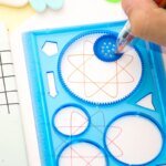 Geometry Spirograph Drawing Stencils Set Painting Template Art Crafts Creative Kids Educational Toy Variety of Flowers Ruler - Image 3