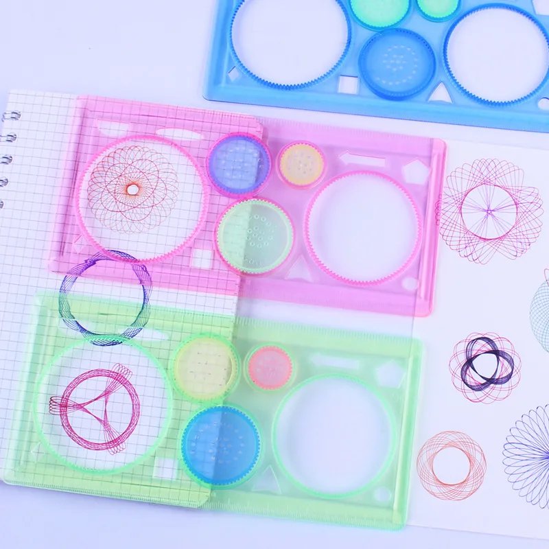 Geometry Spirograph Drawing Stencils Set Painting Template Art Crafts Creative Kids Educational Toy Variety of Flowers Ruler Geometry Spirograph Drawing Stencils Set Painting Template Art Crafts Creative Kids Educational Toy Variety of Flowers Ruler