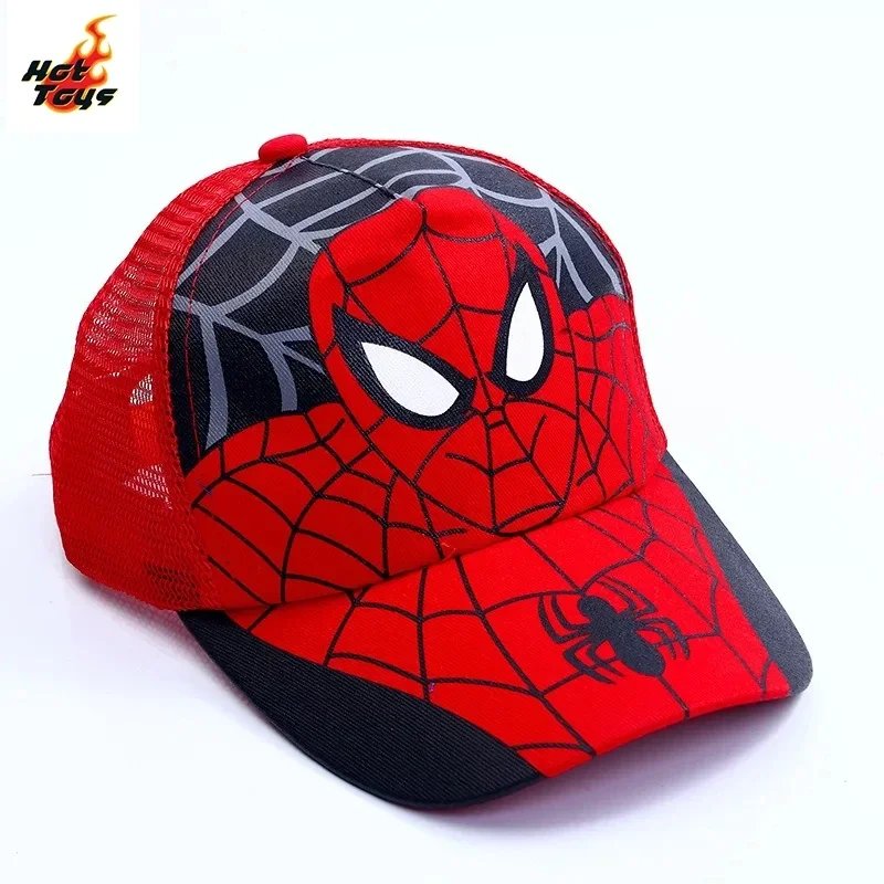 HotToys Spiderman Baseball Cap Superhero Peripheral Boys Girls Hats Cosplay Props Sunhat Childrens Gift Fashion Accessory 3-7y