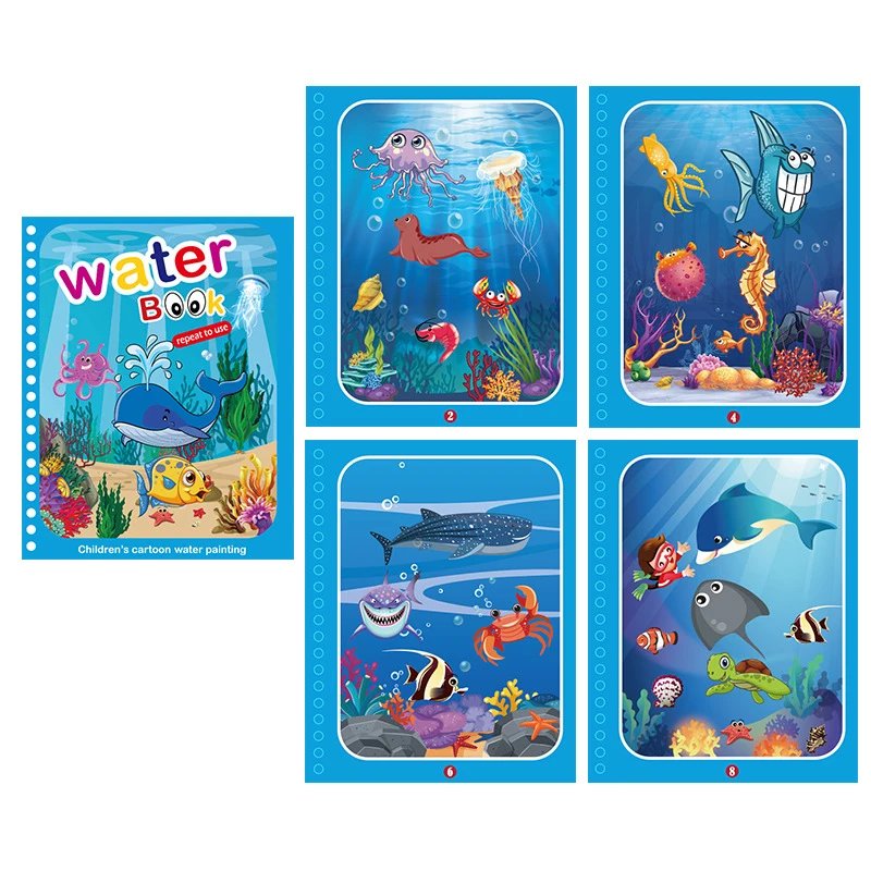 NEW Kids Magic Water Drawing Books Coloring Books Painting Toys for Kids Birthday Christmas New Year Gift for Boys and Girls