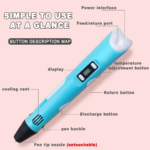 Electronic 3D Printing Pen High-Temperature 3D Graffiti Tool Intelligent Toy Christmas Birthday Gift - Image 2