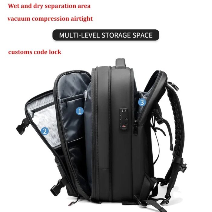 Vacuum  Backpack Business Large Capacity Travel Backpack expand outdoor backpack - Image 2