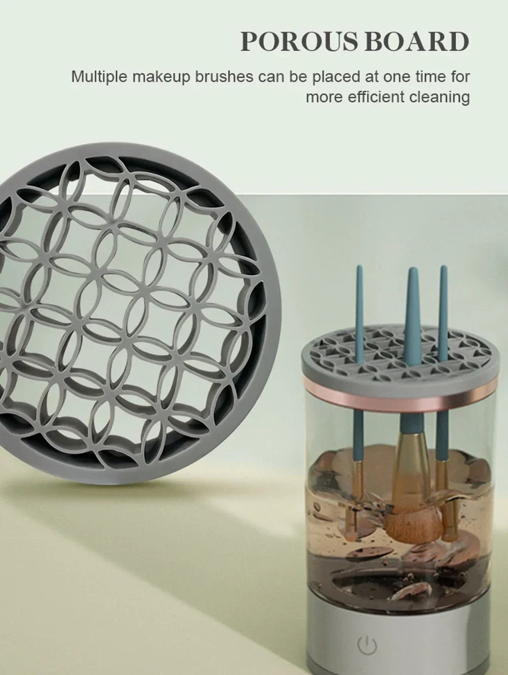3 In 1 Electric Makeup Brush Cleaner Rechargeable Makeup Brushes Cleaning Tool Automatic Makeup Brush Cleaning Stand Device