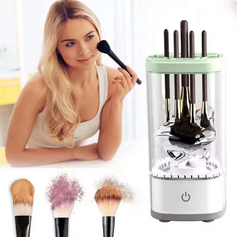 Automatic Electric Makeup Brush Cleaner Update 3 In 1 Type C-Charging Cosmetic Brush Washing Drying Tools Make Up Brush Cleaner Automatic Electric Makeup Brush Cleaner Update 3 In 1 Type C-Charging Cosmetic Brush Washing Drying Tools Make Up Brush Cleaner