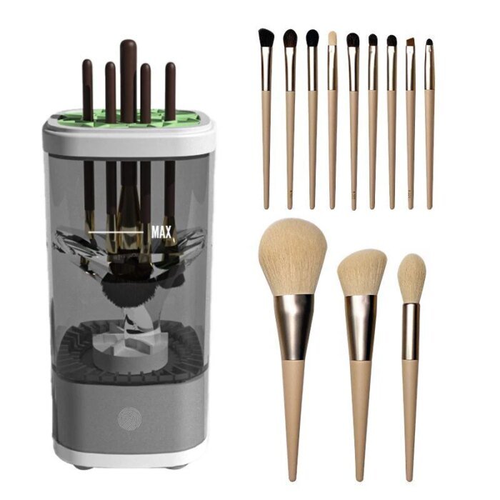 Automatic Electric Makeup Brush Cleaner Update 3 In 1 Type C-Charging Cosmetic Brush Washing Drying Tools Make Up Brush Cleaner - Image 2