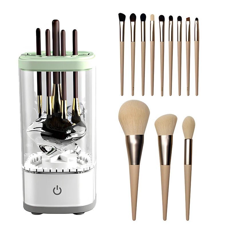 Automatic Electric Makeup Brush Cleaner Update 3 In 1 Type C-Charging Cosmetic Brush Washing Drying Tools Make Up Brush Cleaner Automatic Electric Makeup Brush Cleaner Update 3 In 1 Type C-Charging Cosmetic Brush Washing Drying Tools Make Up Brush Cleaner