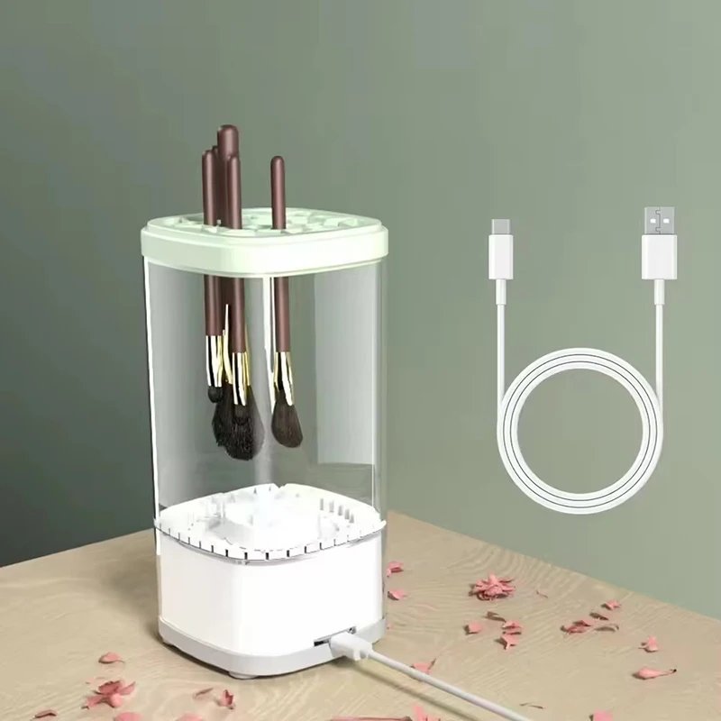 Automatic Electric Makeup Brush Cleaner Update 3 In 1 Type C-Charging Cosmetic Brush Washing Drying Tools Make Up Brush Cleaner Automatic Electric Makeup Brush Cleaner Update 3 In 1 Type C-Charging Cosmetic Brush Washing Drying Tools Make Up Brush Cleaner