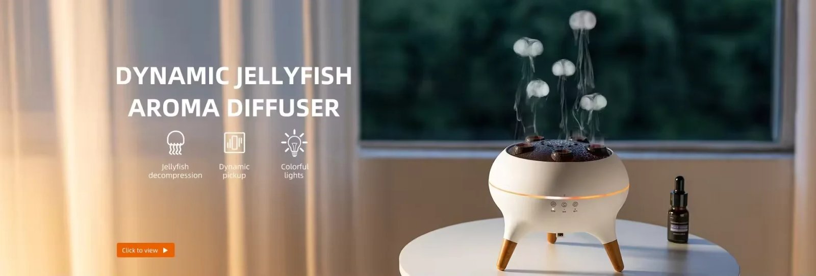 300ml Jellyfish Air Humidifier Essential Oil Diffuser Remote Control Room Electronic Character Humidifier Fragrance Diffuser