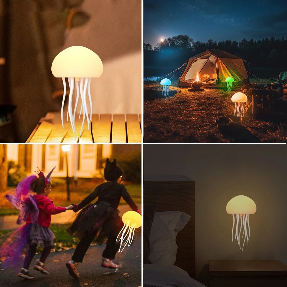 Cute Jellyfish LED Night Light Rechargeable Voice Control Dancing Legs RGB Bedside Lamp Table Lamp Bluetooth Speaker Humidifier Cute Jellyfish LED Night Light Rechargeable Voice Control Dancing Legs RGB Bedside Lamp Table Lamp Bluetooth Speaker Humidifier