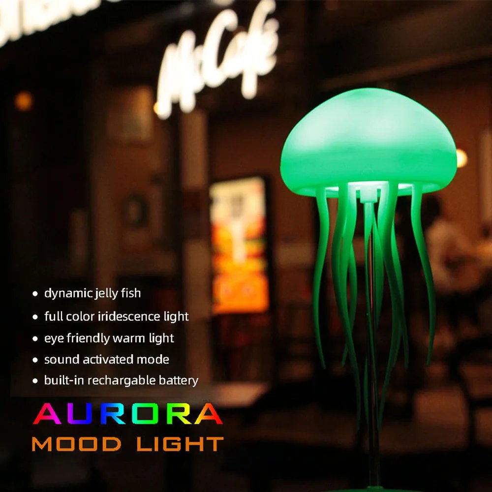 Cute Jellyfish LED Night Light Rechargeable Voice Control Dancing Legs RGB Bedside Lamp Table Lamp Bluetooth Speaker Humidifier Cute Jellyfish LED Night Light Rechargeable Voice Control Dancing Legs RGB Bedside Lamp Table Lamp Bluetooth Speaker Humidifier