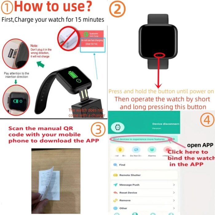 Smart Watch Sports Wristband Running Fitness Monitor Track Heart Rate - Image 2
