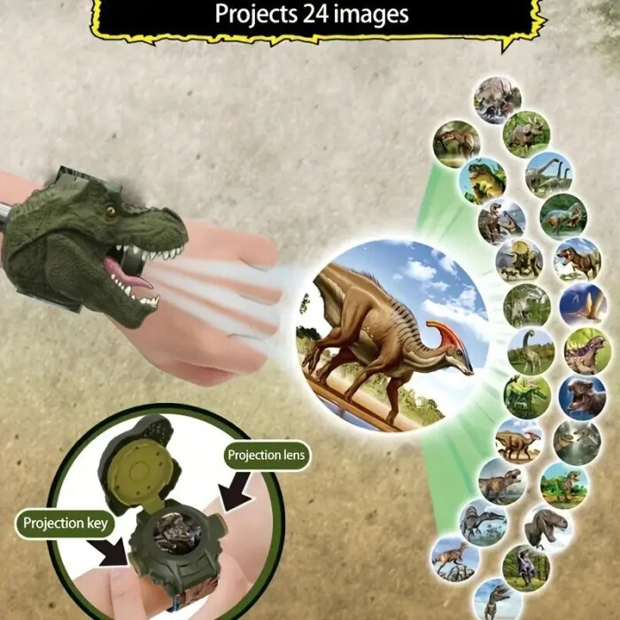 Dinosaur Projection Electronic Watch for Kids - Fun Luminous Toy - Image 3