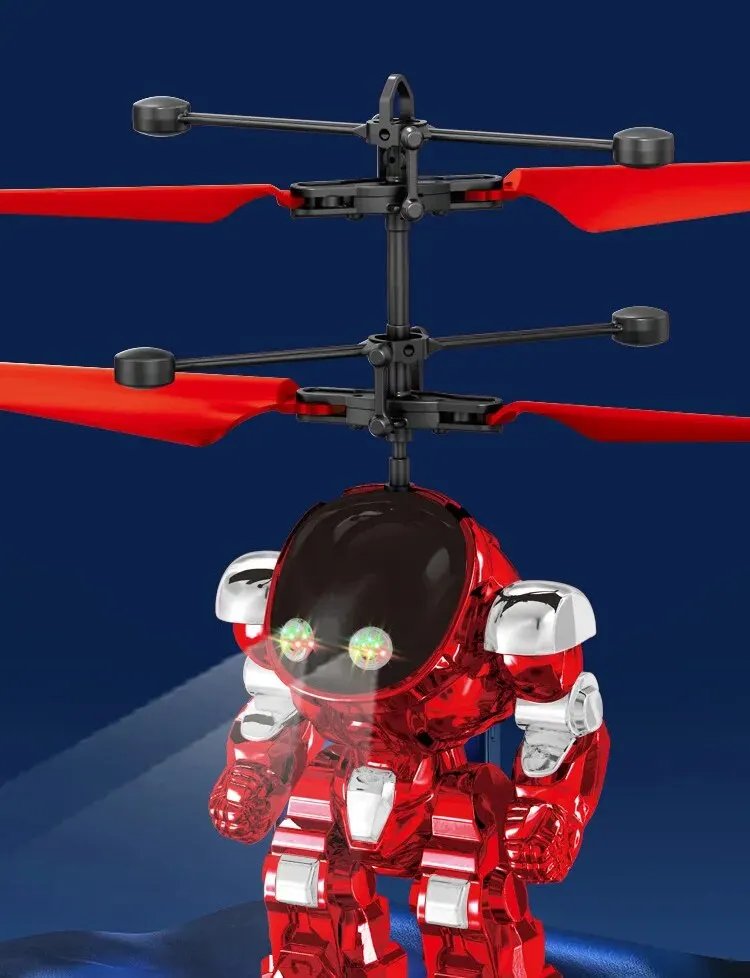 Intelligent Sensing Aircraft Mech Warrior Flying Robot Luminescent Suspension Gesture Sensing Flying Ball