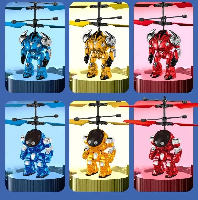 Intelligent Sensing Aircraft Mech Warrior Flying Robot Luminescent Suspension Gesture Sensing Flying Ball