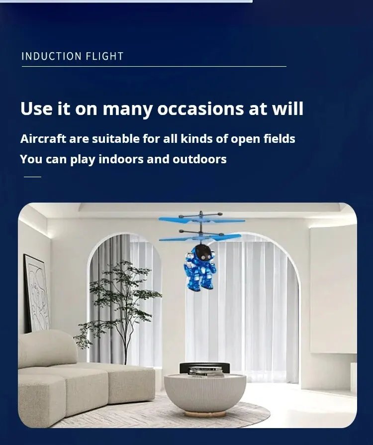 Intelligent Sensing Aircraft Mech Warrior Flying Robot Luminescent Suspension Gesture Sensing Flying Ball