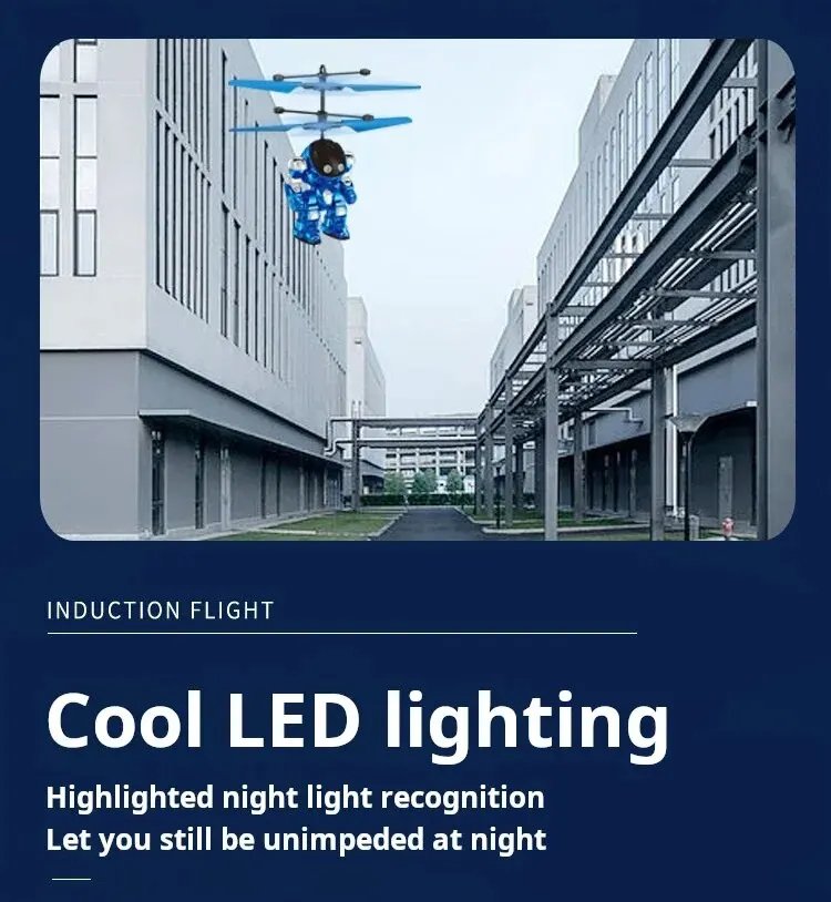 Intelligent Sensing Aircraft Mech Warrior Flying Robot Luminescent Suspension Gesture Sensing Flying Ball