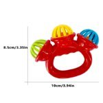 Infant comfort rattle 0-3 years ringing three-headed be Hand Grasping Ball Toys Rattle Early Educational Hand Bell Baby toy - Image 2