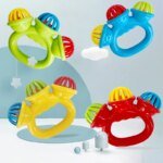 Infant comfort rattle 0-3 years ringing three-headed be Hand Grasping Ball Toys Rattle Early Educational Hand Bell Baby toy - Image 5