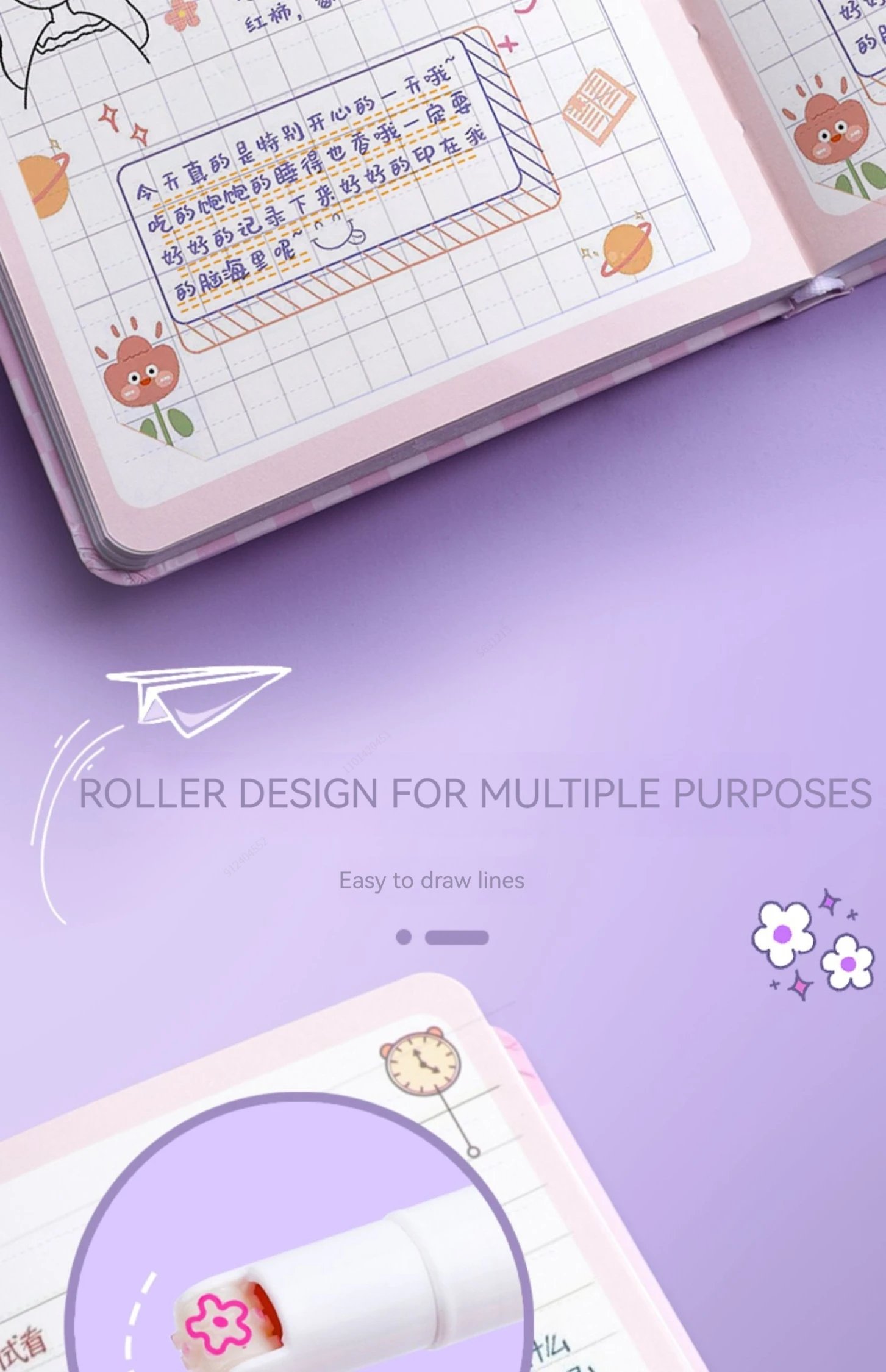 6Pcs/Set Flower Line Shape Highlighter Pen Roller Tip Curve Liner Marker Kawaii Korean Stationery School Office Supplies Gifts 6Pcs/Set Flower Line Shape Highlighter Pen Roller Tip Curve Liner Marker Kawaii Korean Stationery School Office Supplies Gifts