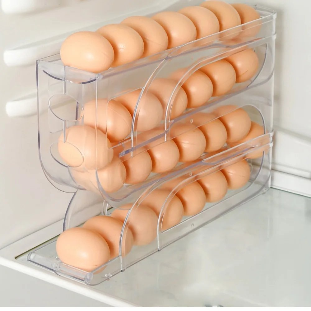 3 Layer / 4 Layer Automatic Egg Roller New Household Kitchen Dedicated Egg Roller Rack Space Saving Large Capacity Egg Organiser 3 Layer / 4 Layer Automatic Egg Roller New Household Kitchen Dedicated Egg Roller Rack Space Saving Large Capacity Egg Organiser