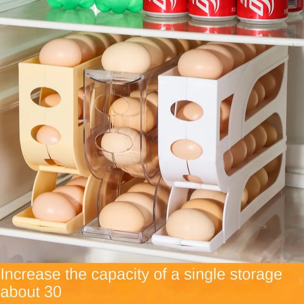 3 Layer / 4 Layer Automatic Egg Roller New Household Kitchen Dedicated Egg Roller Rack Space Saving Large Capacity Egg Organiser 3 Layer / 4 Layer Automatic Egg Roller New Household Kitchen Dedicated Egg Roller Rack Space Saving Large Capacity Egg Organiser