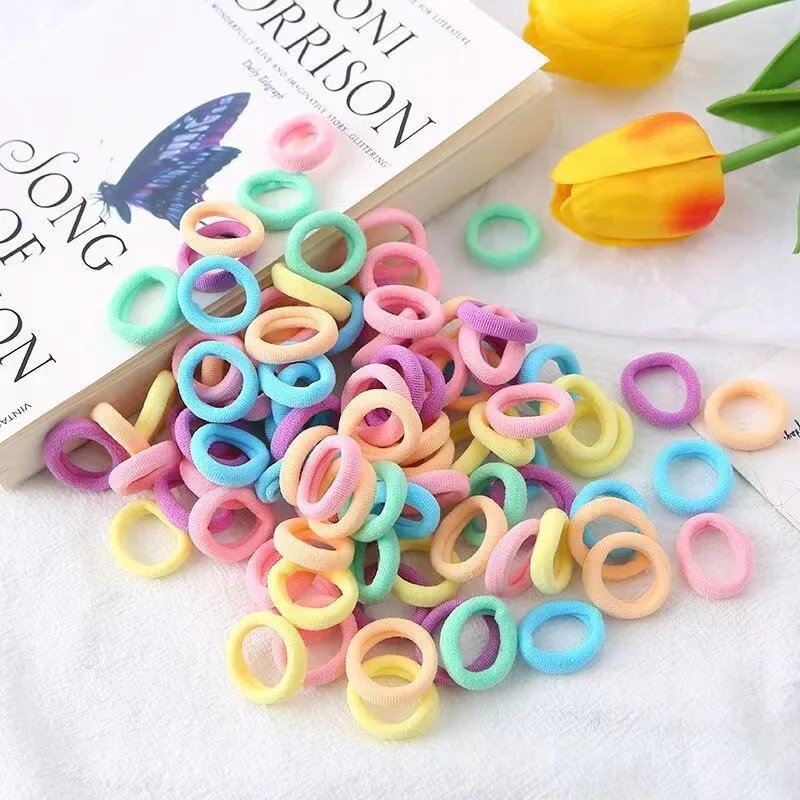 2155Pcs Girls Colorful Hair Bands Set Nylon Elastic Rubber Band Satin Scrunchies Children Ponytail Holder Kids Hair Accessories