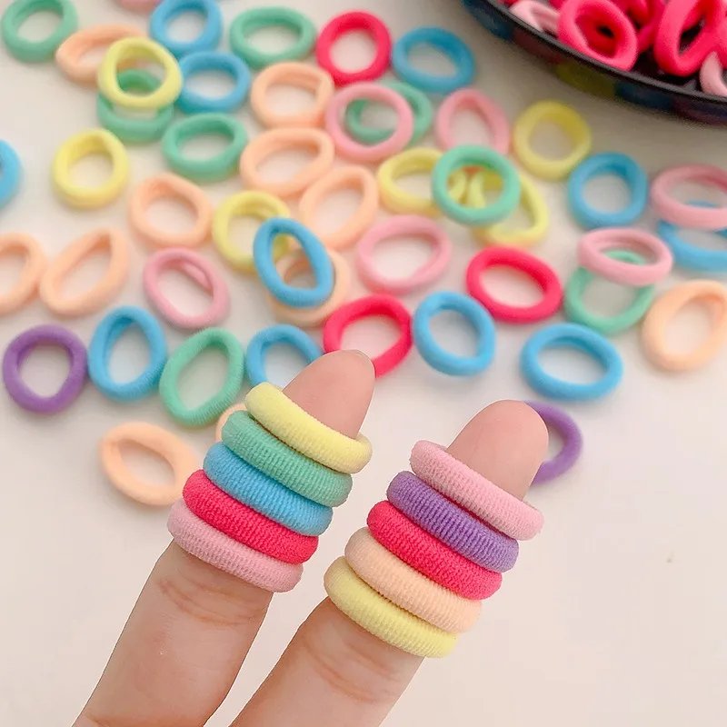2155Pcs Girls Colorful Hair Bands Set Nylon Elastic Rubber Band Satin Scrunchies Children Ponytail Holder Kids Hair Accessories